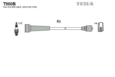 T960B TESLA Комплект проводов зажигания