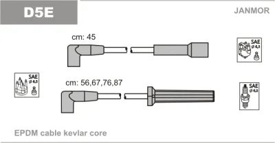 D5E JANMOR Комплект проводов зажигания
