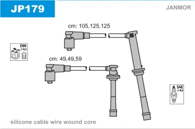 JP179 JANMOR Комплект проводов зажигания