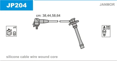 JP204 JANMOR Комплект проводов зажигания