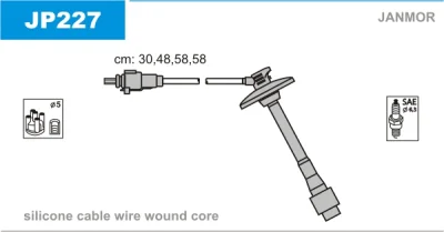 JP227 JANMOR Комплект проводов зажигания