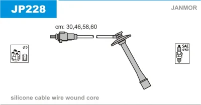 JP228 JANMOR Комплект проводов зажигания