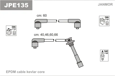 JPE135 JANMOR Комплект проводов зажигания