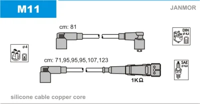 M11 JANMOR Комплект проводов зажигания