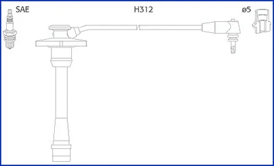 Комплект проводов зажигания HITACHI/HUCO 134130