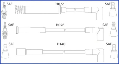 Комплект проводов зажигания HITACHI/HUCO 134225