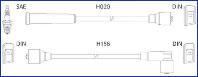 Комплект проводов зажигания HITACHI/HUCO 134227