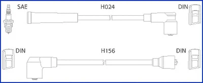 134230 HITACHI/HUCO Комплект проводов зажигания