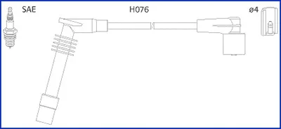 Комплект проводов зажигания HITACHI/HUCO 134234