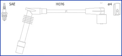 Комплект проводов зажигания HITACHI/HUCO 134251
