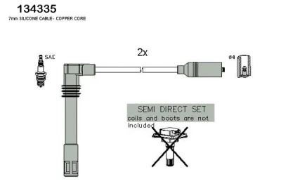 Комплект проводов зажигания HITACHI/HUCO 134335