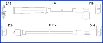 134438 HITACHI/HUCO Комплект проводов зажигания