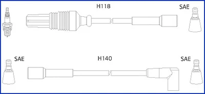 134471 HITACHI/HUCO Комплект проводов зажигания