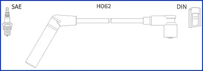 134478 HITACHI/HUCO Комплект проводов зажигания