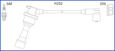 Комплект проводов зажигания HITACHI/HUCO 134480