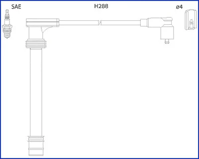 Комплект проводов зажигания HITACHI/HUCO 134518