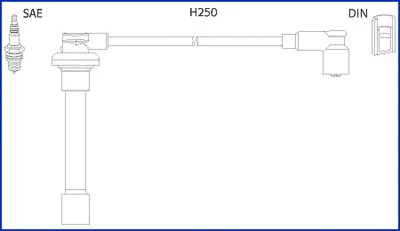 Комплект проводов зажигания HITACHI/HUCO 134520