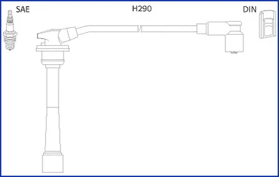 Комплект проводов зажигания HITACHI/HUCO 134528