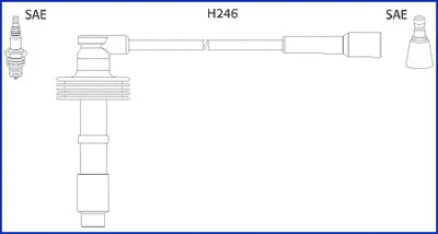 Комплект проводов зажигания HITACHI/HUCO 134560