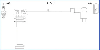 Комплект проводов зажигания HITACHI/HUCO 134672