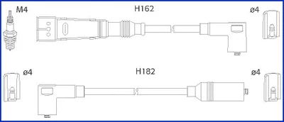 134704 HITACHI/HUCO Комплект проводов зажигания