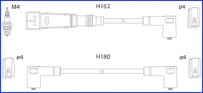 134715 HITACHI/HUCO Комплект проводов зажигания