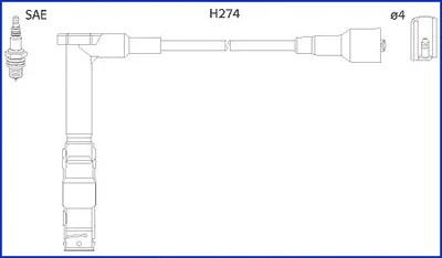 134775 HITACHI/HUCO Комплект проводов зажигания