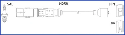 134780 HITACHI/HUCO Комплект проводов зажигания