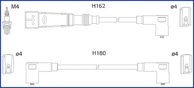 134784 HITACHI/HUCO Комплект проводов зажигания