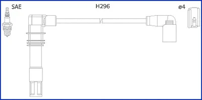 Комплект проводов зажигания HITACHI/HUCO 134797