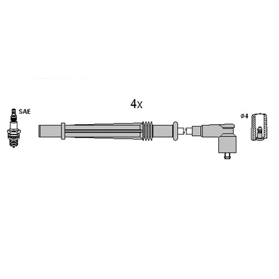 134968 HITACHI/HUCO Комплект проводов зажигания