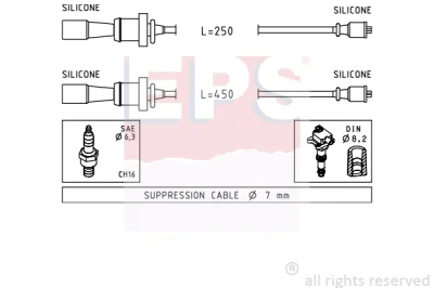 1.499.241 EPS Комплект проводов зажигания