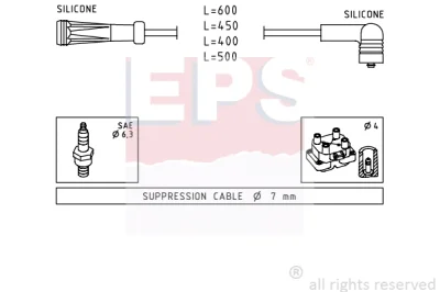1.501.447 EPS Комплект проводов зажигания