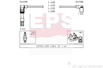 1.501.575 EPS Комплект проводов зажигания