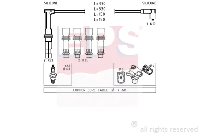 1.501.608 EPS Комплект проводов зажигания