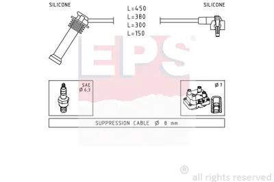 1.501.630 EPS Комплект проводов зажигания