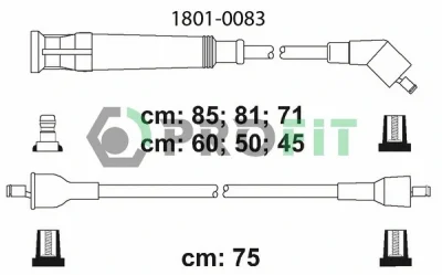 1801-0083 PROFIT Комплект проводов зажигания