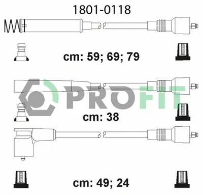 1801-0118 PROFIT Комплект проводов зажигания