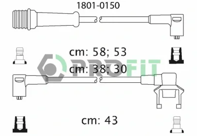 1801-0150 PROFIT Комплект проводов зажигания