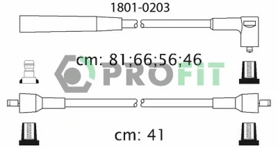 1801-0203 PROFIT Комплект проводов зажигания