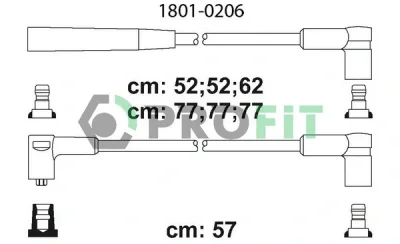 1801-0206 PROFIT Комплект проводов зажигания