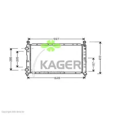 31-0060 KAGER Радиатор охлаждения двигателя