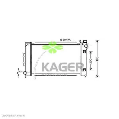 31-0098 KAGER Радиатор охлаждения двигателя