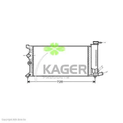 31-0159 KAGER Радиатор охлаждения двигателя