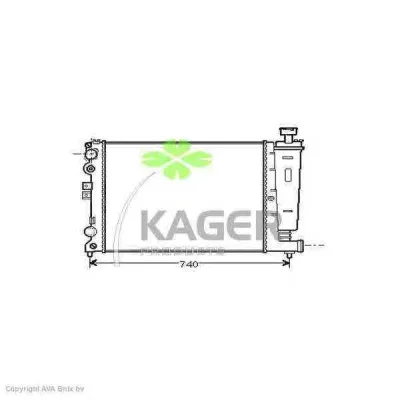 31-0163 KAGER Радиатор охлаждения двигателя