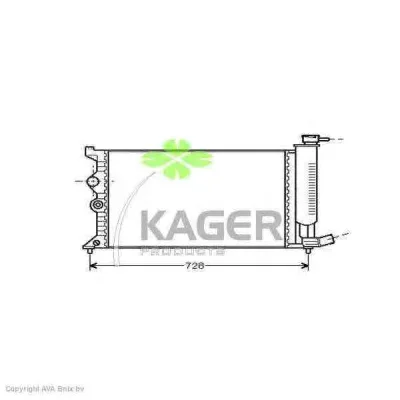 31-0169 KAGER Радиатор охлаждения двигателя