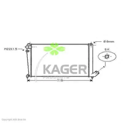 31-0170 KAGER Радиатор охлаждения двигателя