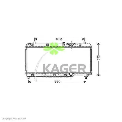 31-0215 KAGER Радиатор охлаждения двигателя