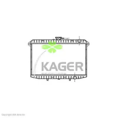 31-0258 KAGER Радиатор охлаждения двигателя