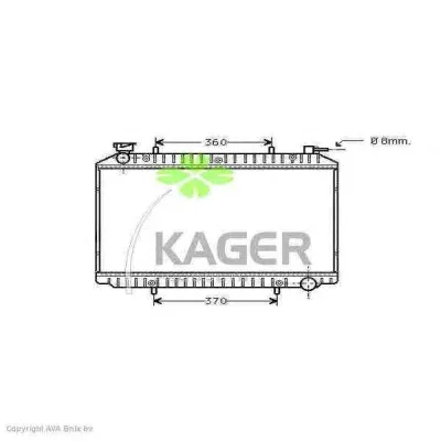 31-0271 KAGER Радиатор охлаждения двигателя